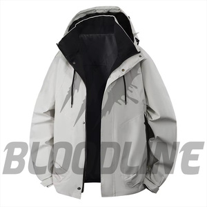 Waterproof light blue hooded <b>jacket</b> Printed full sleeve winter wear Unisex motorcycle <b>racing</b> <b>jacket</b> - Product Image 3