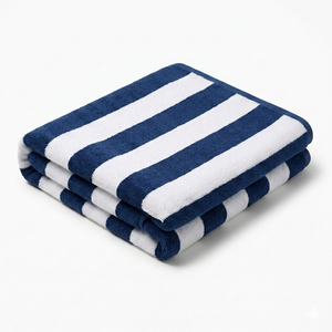 Toalla de Playa de Algodón Premium a Rayas Azules y Blancas, Grande, de Secado Rápido, Antiarena, para Piscina, Viajes, Spa, Baño y Hogar, Alta Absorbencia - Product Image 2