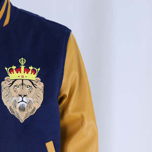 Veste universitaire pour homme personnalisable en laine avec broderie chenille, style streetwear, pour l'hiver, vente en gros - Product Image 5