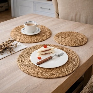 Bamboo SeaGrass <b>Table</b> <b>Mat</b> Set 400mm Non-Slip Woven Placemat Bohemian Style Eco-Friendly 5mm Thick <b>Dinner</b> <b>Mat</b> for Dining <b>Table</b> - Product Image 2