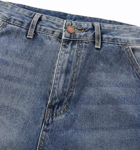 Pantalones Vaqueros Cargo de Cintura Alta para Hombre, Corte Holgado, Lavado a la Piedra, Algodón de Peso Medio, Estilo Casual Otoñal, Color Azul - Product Image 2
