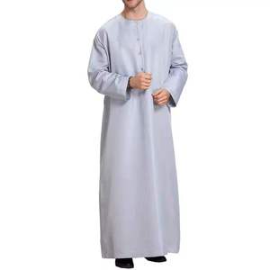 Jubba Informal al por Mayor, Ropa Islámica para Hombre, Vestido Abaya Árabe Saudí, Thobe de Algodón Étnico para Hombre, Cómodo - Product Image 6