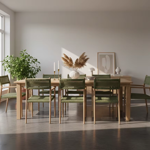 เก้าอี้รับประทานอาหารไม้สักฮิโร่สำหรับกลางแจ้ง เฟอร์นิเจอร์สวนลานบ้านทันสมัย ทนทานต่อสภาพอากาศ เก้าอี้รับประทานอาหารไม้ทำมือ - Product Image 1