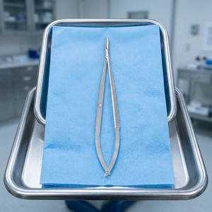 Portaagujas Castroviejo con Punta Recta y Curva, Instrumento de Sutura Microquirúrgica para Oftalmología y Cirugía Dental - Product Image 6