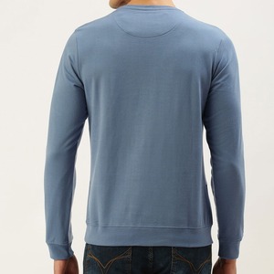 Unisex Crew Neck Solid Pullover <b>Sweatshirt</b> Regular Fit Knitted Casual Winter Wear 100% Cotton <b>Fleece</b> Eco-Friendly <b>Lined</b> Front - Product Image 2