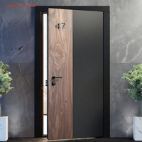 Portes d'entrée en aluminium à arche ronde importées pour la maison