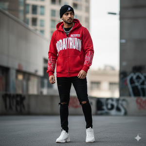 Sweat à capuche épais 500 GSM avec strass, broderie appliquée personnalisée, strass sur toute la surface, streetwear unisexe à fermeture éclair - Product Image 1