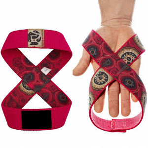 Sangles de musculation robustes en forme de 8 pour soulevé de terre, tractions et musculation, avec sangles de poignet élastiques de puissance - Product Image 3