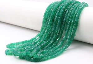 100% llegada Natural ónix verde facetado forma de neumático cuentas Natural verde ónix Heishi forma rueda cuentas para la fabricación de joyas - Product Image 4