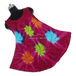 Elegant Tie Dye Bohemian Ladies Rayon <b>Long</b> Length Sleepwear Bikini <b>Beach</b> Wear Coverup Maxi <b>Dress</b> Women's Umbrella <b>Dress</b> Tie Dye - Product Image 3