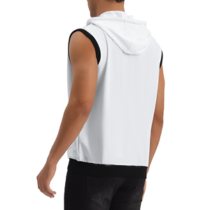 Sudadera con Capucha sin Mangas para Hombre, para Gimnasio, Fitness, Entrenamiento, Deporte, Transpirable, para Correr, Fisicoculturismo, Ropa Deportiva Activa - Product Image 4