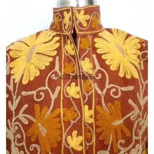 Veste en cotisse brodée écologique pour femmes, séchage rapide, respirante, doublure en coton, manches longues - Product Image 2