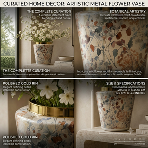 Wholesale Bulk Set of 2 Newest Design Metal Vase <b>Sticker</b> Enamel Large Size <b>Flower</b> Pot for Home and Table Decor Handmade - Product Image 6
