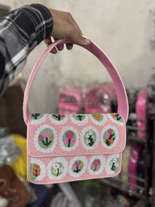 Bolsos de Mano de Algodón Duradero con Cuentas del Zodiaco, Estilo Bohemio, Hechos a Mano por Diseñadores, para Mujer, Bolsos de Mensajero, Bolsos de Fiesta, Bolsos de Compras - Product Image 4