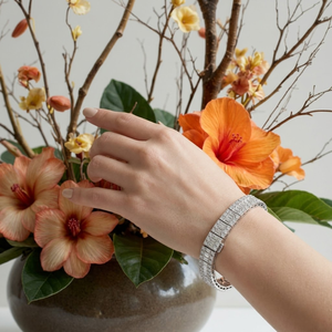 เครื่องประดับจากผู้ผลิตในจีนสร้อยข้อมือเพชรธรรมชาติสีขาวทอง18K 300 PC 9.26 CT สร้อยข้อมือคลาสสิกที่ยอดเยี่ยม - Product Image 2