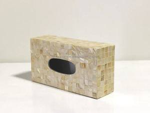 Boîte à mouchoirs en nacre personnalisée pour porte-serviettes/distributeur pour hôtel et restaurant à domicile de Falak World Export - Product Image 5