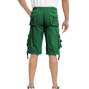 Algodón puro 100%/tela personalizada Streetwear Cargo Shorts Logo de secado rápido verano Multi-Bolsillo liso Cargo pantalones cortos Hombre - Product Image 2