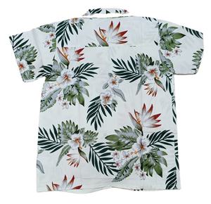 Chemises de plage à imprimé feuilles pour hommes, taille personnalisée en vrac chemises hawaïennes pour hommes de l'inde - Product Image 1