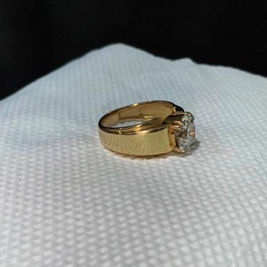 Anillo de Compromiso de Diamantes con Corte Brillante Certificado por IGI en Oro Amarillo de 18K para Hombre, con Engaste Clásico de Puntas, Regalo de Aniversario Elegante para Fiestas - Product Image 2
