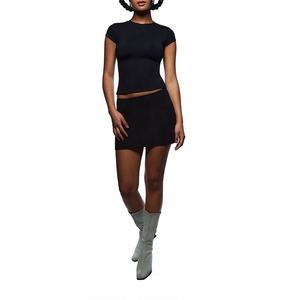 New Style Women's <b>Western</b> Crew Neck Denim T-<b>shirt</b> with Hole Detail and Button Eco-Friendly for Women & Young Girls T <b>shirt</b> - Product Image 3
