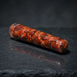 Obelisco de Orgón de Cornalina Roja, Estilo Feng Shui, Varita de Cristal Facetada Hecha a Mano para Sanación - Product Image 3
