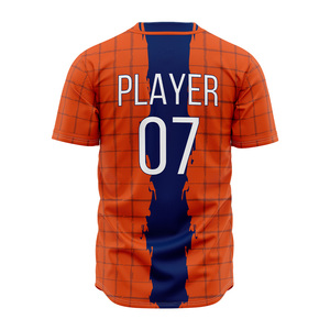 Camisetas Personalizadas de Béisbol Universitario para Hombre, con Botones, Manga Corta, Logotipo Impreso en la Parte Delantera, Tejido Transpirable de Secado Rápido - Product Image 2