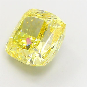Diamant jaune vif élégant cultivé en laboratoire, choix brillant, bijoux de luxe, pierre précieuse en vrac taille coussin, certifié type CVD - Product Image 4