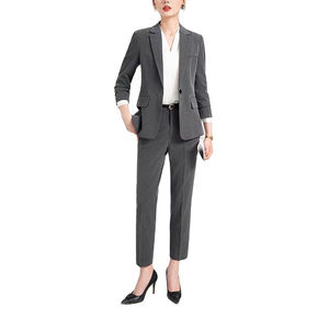 Traje de Mujer Ajustado, Transpirable y de Alta Calidad, Blazer para Oficina o Boda, Traje de Novio, Estilo Casual de Negocios, Pantalón con un Solo Botón - Product Image 4