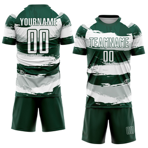 Green Team Wear Soccer Uniform <b>Set</b> Customized Designs Quick Dry Wholesale Price Best Selling Low MOQ Professional Soccer Jersey - Product Image 4