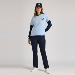 T-shirt à col rond pour femme, appliques, coton biologique, tissu doux, manches courtes, vêtements décontractés d'été, personnalisable pour la vente en gros - Product Image 5