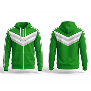 Sweat à capuche zippé personnalisé pour le sport, tissu respirant, pour hommes, femmes et jeunes, veste à capuche pour l'entraînement, vêtements de sport - Product Image 3