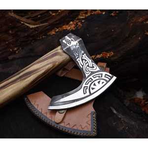 High Quality Axe Forged Steel Head Wood Handle <b>Engraved</b> Design Survival <b>Tool</b> - Product Image 3