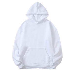 เสื้อฮู้ดสีขาวแบบยูนิเซ็กซ์ ผ้าฝ้าย 100% เฟรนช์เทอร์รี่ ทรงโอเวอร์ไซส์ สไตล์ลำลอง มีกระเป๋า เหมาะสำหรับใส่ในฤดูใบไม้ร่วง - Product Image 1