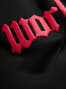 Streetwear Men's Casual Summer Graphic Shorts Flame Letter Print <b>Elastic</b> Waist Beach Shorts Black Polyester Puff Printed Shorts - Product Image 5