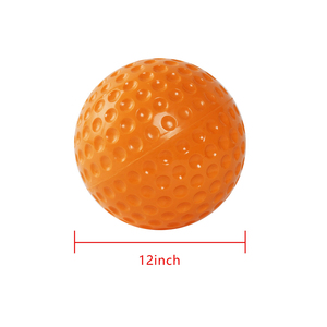 Machine à lancer des balles Orange Dimple avec logo personnalisé, balles de baseball, softball et cricket en PU rigide à fossettes, 12 pouces - Product Image 2
