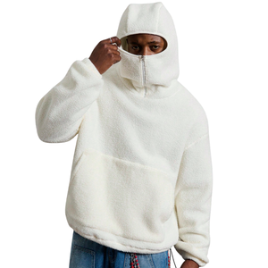 Sudadera con capucha de forro polar Sherpa con diseño Ninja personalizado, estilo gangster, OEM, alta calidad, unisex, oversize, con cremallera y máscara facial. - Product Image 5