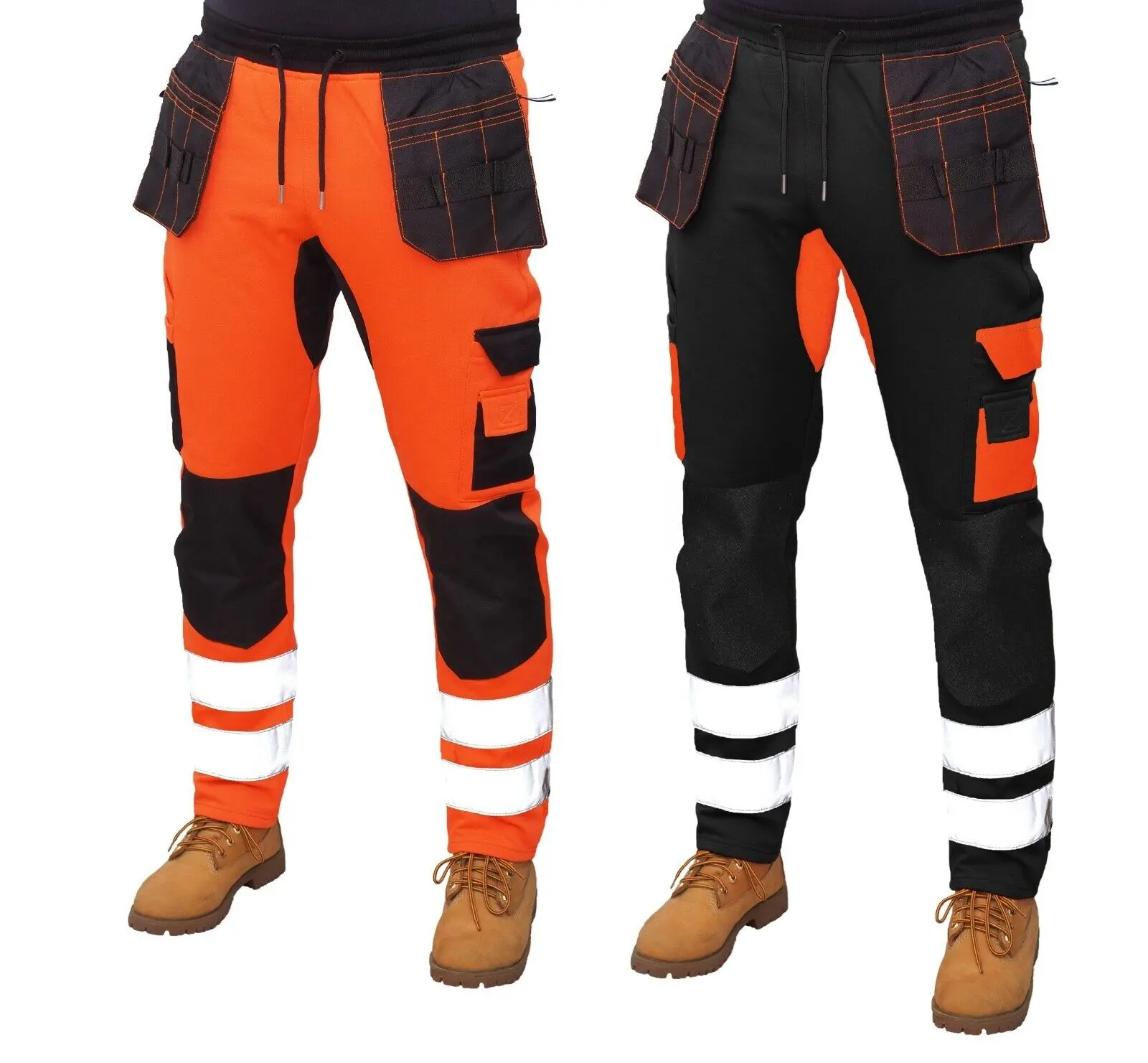 Custom Tech Mannen Hi Viz Werk Broek Fleece Werk Joggers Broeken Voor Mens Door Abm Sport