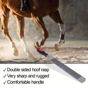 Râpe à sabots professionnelle en acier avec poignée ergonomique, lime de fermeur pour le soin et la mise en forme des sabots de cheval en écurie - Product Image 5