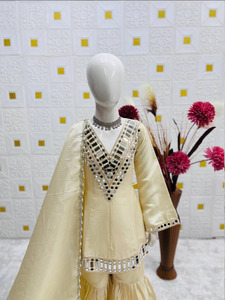 Designer Party Wear Top-Bottom And Dupatta For Kids - Product Image 1