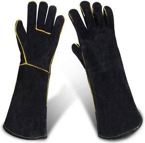 Gants de manipulation des animaux résistants aux morsures, en cuir robuste, longueur coude, pour la sécurité des chiens, des chats, des reptiles, des serpents, la pêche en extérieur - Product Image 6
