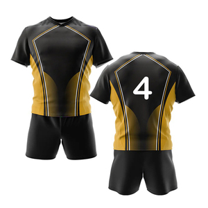 Maillot de rugby respirant à manches courtes, prix raisonnable, avec noms, pour clubs, haute qualité, vente en gros, nouveauté - Product Image 2