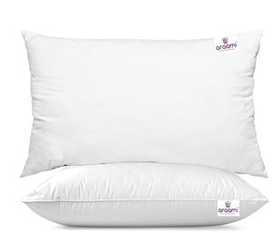 Envío rápido Almohada de repuesto ajustable 100% Poliéster Lavable a máquina Suavidad superior Sólido lado a lado para el cuello - Product Image 1