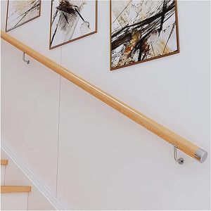 Rampe d'escalier murale en bois élégante modèle EFS 5600, design traditionnel minimaliste pour escalier et balcon - Product Image 6