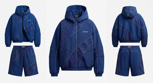 Custom Oversized Rhinestone Panel Windbreaker Hoodie Shorts Set Full <b>Zip</b> Lightweight Breathable Streetwear Tracksuit OEM - Product Image 6