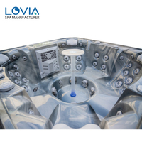 Bain à remous SPA de luxe avec jets de massage Baignoire SPA extérieure pour 6 personnes Bain à remous en acrylique de haute qualité