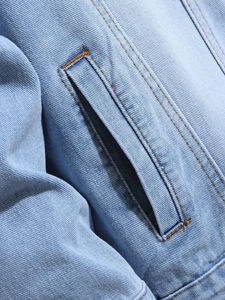 Heavy lined <b>men</b> <b>denim</b> <b>jacket</b> vintage style sherpa collar winter warm fashion outerwear with jean material casual - Product Image 6