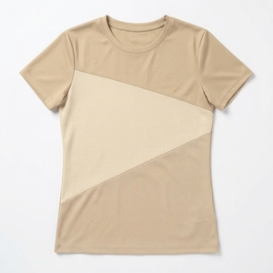T-shirt classique pour femme, col rond, manches courtes, en coton/élasthanne, écologique, confortable, tissu doux, vêtements tendance - Product Image 3