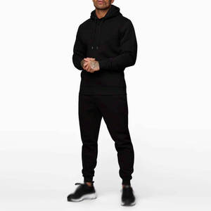 Men's Solid Color <b>Hooded</b> Tracksuit Full Sleeve Casual Wear With Side Pockets And Elastic Waist 100% Cotton Autumn Style - Product Image 2