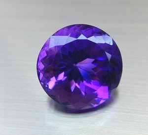 Piedra Preciosa de Amatista Natural, Amatista Suelta con Corte Redondo, Piedra Preciosa Certificada, Cristal de Cuarzo Morado para Joyería - Product Image 1