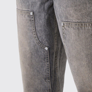 Custom <b>Men</b> Jeans Straight Fit Denim Pants Premium Cotton <b>Stretch</b> Casual Everyday Wear Durable Comfortable OEM ODM Private Label - Product Image 5